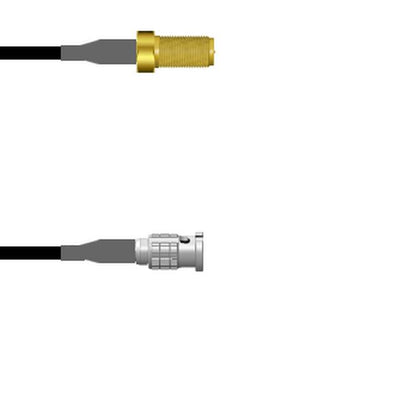 Q-7100V00032.5M by Amphenol Custom Cable - SMA-SJ/HDBNC-SP G174 2.5M