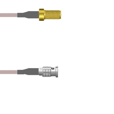 Q-7100V0005.25M by Amphenol Custom Cable - SMA-SJ/HDBNC-SP G316 0.25M