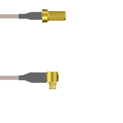 Q-7104200052.5M by Amphenol Custom Cable - SMA-SJ/SMP-RP G316 2.5M