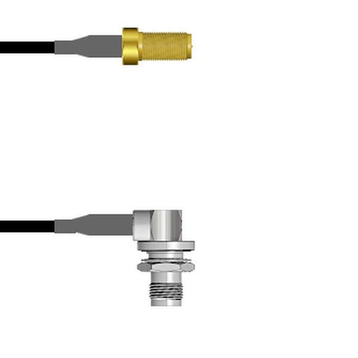 Q-710480003003M by Amphenol Custom Cable - SMA-SJ/TNC-RJB G174 3M