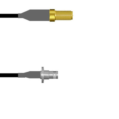Q-720080008084I by Amphenol Custom Cable - SMA-SJ/BNC-SJB RG58 84I