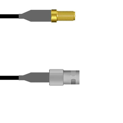 Q-720090008.25M by Amphenol Custom Cable - SMA-SJ/BNC-SJ RG58 0.25M