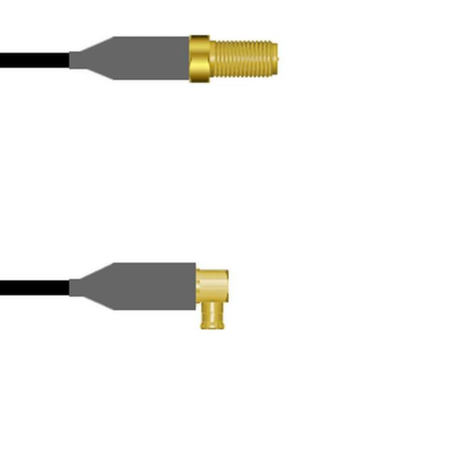 Q-720180008024I by Amphenol Custom Cable - SMA-SJ/MCX-RP RG58 24I