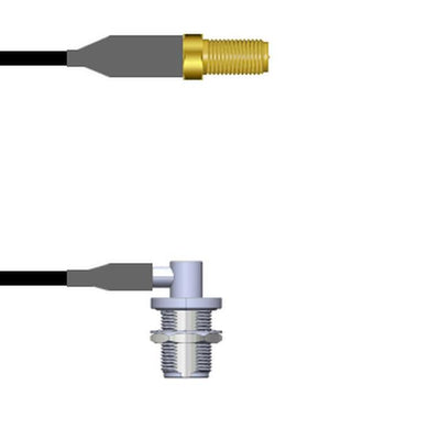 Q-7201S0008009I by Amphenol Custom Cable - SMA-SJ/N-RJB RG58 9I
