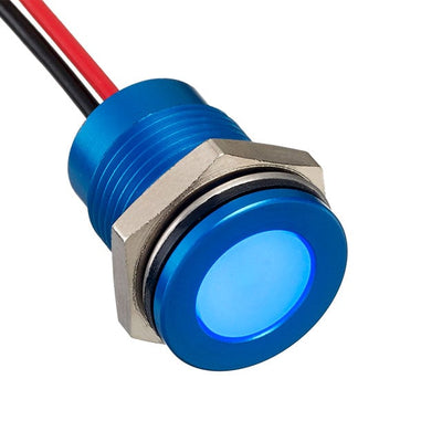 Q14F5ABXXB24E by APEM Inc. - INDICATOR 24V 14MM FLUSH BLUE