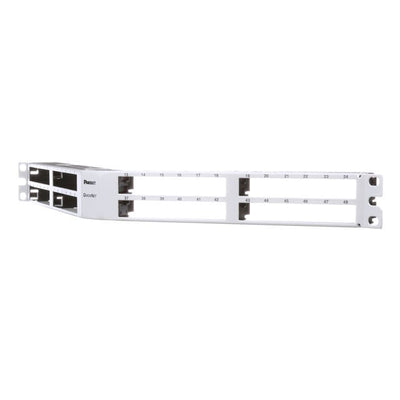 QAPP48HDWH by Panduit Corp - QN PATCH PANEL, ANGLED, 48 PORT,