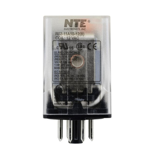 R02-11A10-12 by NTE Electronics, Inc - RELAY GEN PURPOSE DPDT 10A 12V