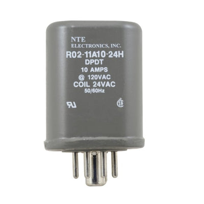 R02-11A10-24H by NTE Electronics, Inc - RELAY GEN PURPOSE DPDT 10A 24V