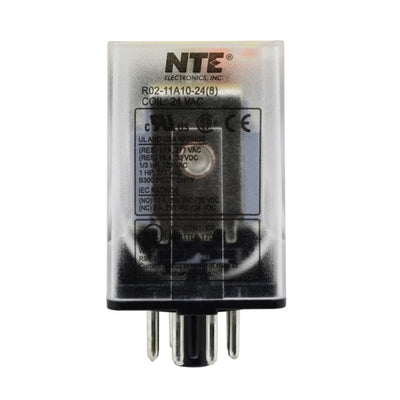 R02-11A10-24 by NTE Electronics, Inc - RELAY GEN PURPOSE DPDT 10A 24V
