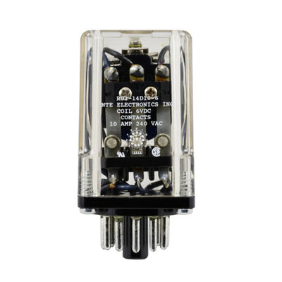 R02-14D10-6 by NTE Electronics, Inc - RELAY GEN PURPOSE 3PDT 10A 6V
