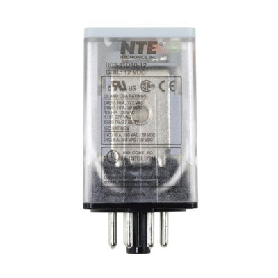 R03-11D10-12 by NTE Electronics, Inc - RELAY GEN PURPOSE DPDT 10A 12V