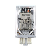 R03-14D10-12 by NTE Electronics, Inc - RELAY GEN PURPOSE 3PDT 10A 12V