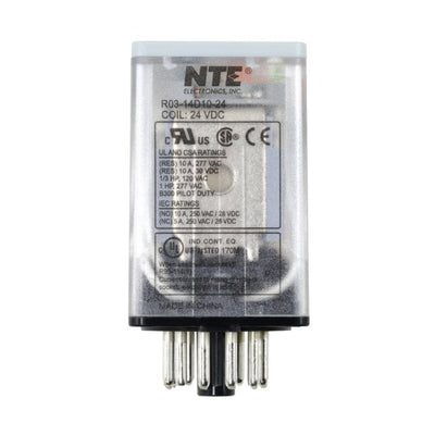 R03-14D10-24 by NTE Electronics, Inc - RELAY GEN PURPOSE 3PDT 10A 24V