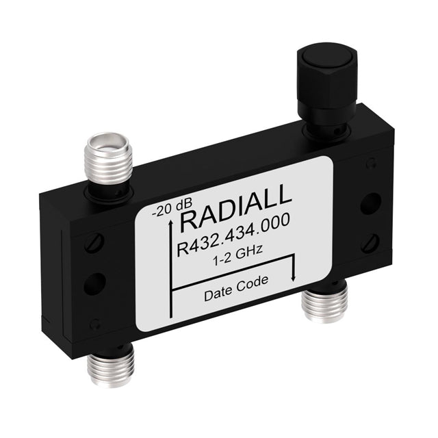 R432434000 by Radiall USA, Inc. - COUPLER: SMA 1-2GHZ 20DB