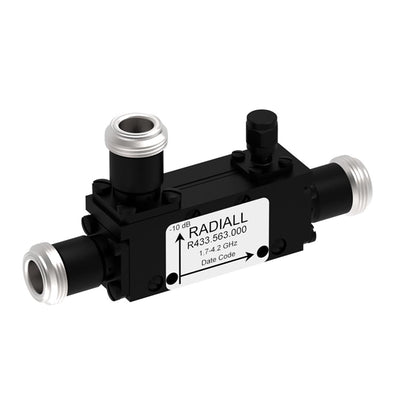 R433563000 by Radiall USA, Inc. - COUPLER: N 1.7-4.2GHZ 10DB FLAT