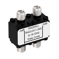 R433611000 by Radiall USA, Inc. - COUPLER: SMA 6-18GHZ 3DB