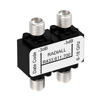 R433611700 by Radiall USA, Inc. - COUPLER: SMA 6-18GHZ 3DB (THICKN