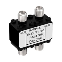 R433721000 by Radiall USA, Inc. - COUPLER: SMA 7-12.4GHZ 3DB