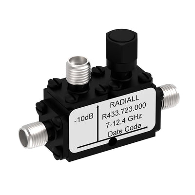 R433723000 by Radiall USA, Inc. - COUPLER: SMA 7-12.4GHZ 10DB FLAT