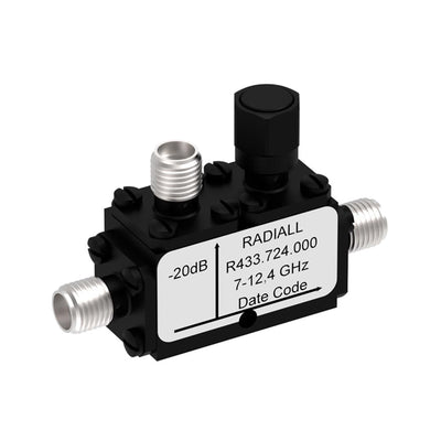 R433724000 by Radiall USA, Inc. - COUPLER: SMA 7-12.4GHZ 20DB FLAT