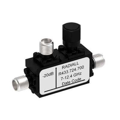 R433724700 by Radiall USA, Inc. - COUPLER: SMA 7-12.4GHZ 20DB (THI