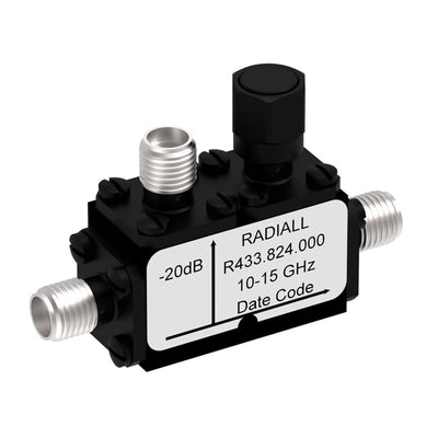 R433824000 by Radiall USA, Inc. - COUPLER: SMA 10-15GHZ 20DB FLAT