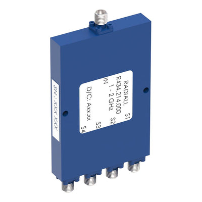 R434214000 by Radiall USA, Inc. - POWER DIVIDER 4W SMA 1-2GHZ