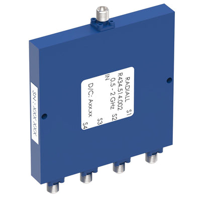 R434514002 by Radiall USA, Inc. - POWER DIVIDER 4W SMA 0.5-2GHZ