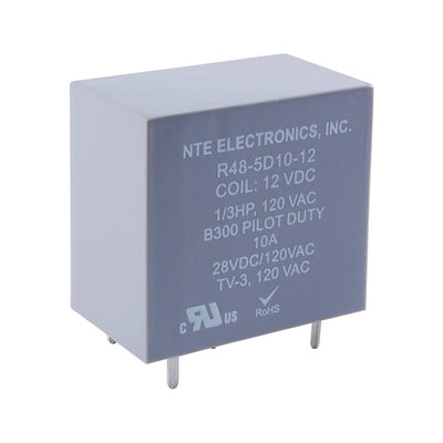 R48-5D10-6 by NTE Electronics, Inc - RELAY GEN PURPOSE SPDT 10A 6V