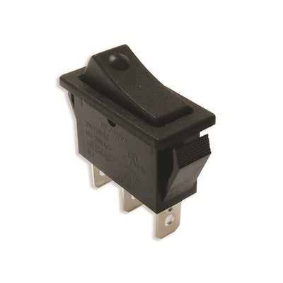R4DBLKBLKEF0 by E-Switch - ROCKER SWITCH SPDT 15A 125V