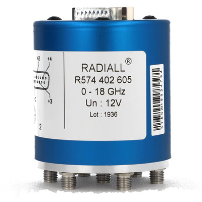 R574302425 by Radiall USA, Inc. - SP4T TERMINATED RAMSES SMA 3GHZ