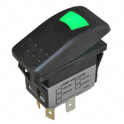 R711FE1-SXXX2BDGNW by E-Switch - ROCKER SWITCH SPST 16A 30V