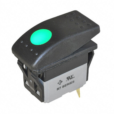 R711FF1-SXXX2BDGNW by E-Switch - ROCKER SWITCH SPST 16A 30V