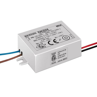 RACD04-350 by Recom Power - LED DRIVER CC AC/DC 3-12V 350MA