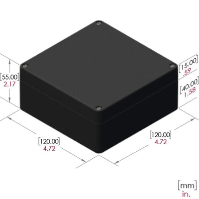 RB55P06B16B by Serpac - BOX PLASTIC BLACK