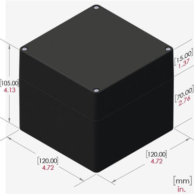 RB55P14B28B by Serpac - BOX PLASTIC BLACK