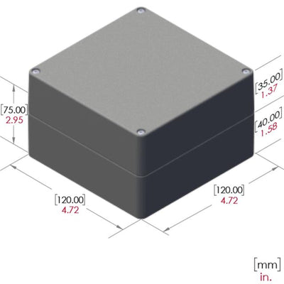 RB55P14G16G by Serpac - BOX PLASTIC GRAY