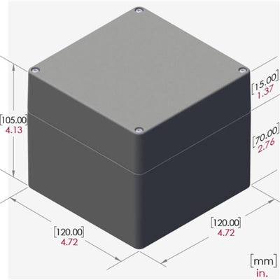 RB55P14G28G by Serpac - BOX PLASTIC GRAY