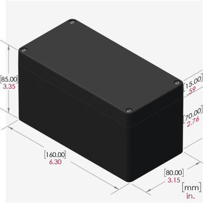 RB63P06B28B by Serpac - BOX PLAS BLK 6.300""L X 3.152""W