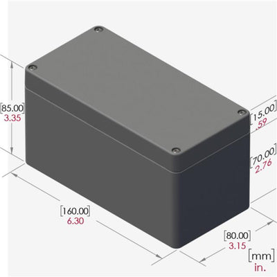 RB63P06G28G by Serpac - BOX PLAS GRAY 6.300""L X 3.152""W