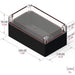 RB85P12C24B by Serpac - BOX PLASTIC BLK/CLR