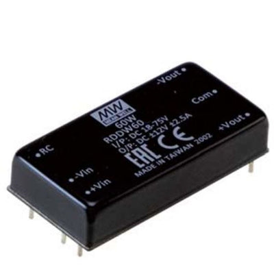 RDDW60F-12 by MEAN WELL USA Inc. - DC DC CONVERTER +/-12V 60W