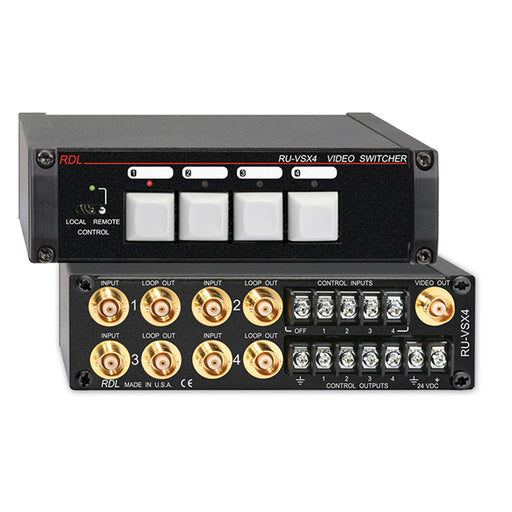 RDL RU-VSX4 by Radio Design Labs - VIDEO SWITCHER 4 X 1 BNC