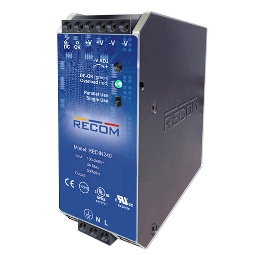 REDIN240-24 by Recom Power - AC/DC DIN RAIL SUPPLY 24V 240W