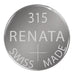 315 by Renata Batteries - SLVR-OX 1.55V 7.9MM BUTTON CELL