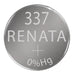 337 by Renata Batteries - SLVR-OX 1.55V 4.8MM BUTTON CELL