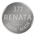 377 by Renata Batteries - SLVR-OX 1.55V 6.8MM BUTTON CELL