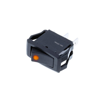 RG2-1A-DC-1-AL by Switch Components - MID-SIZE OFF-ON AMBER BULB DC