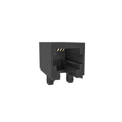 RJE051440110 by Amphenol ICC (Commercial Products) - SINGLE PORT, 4P4C, R/A, UNSHIELD