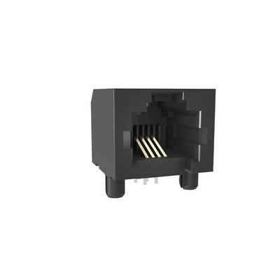RJHSE7040 by Amphenol ICC (Commercial Products) - SINGLE PORT, 6P4C, R/A, UNSHIELD
